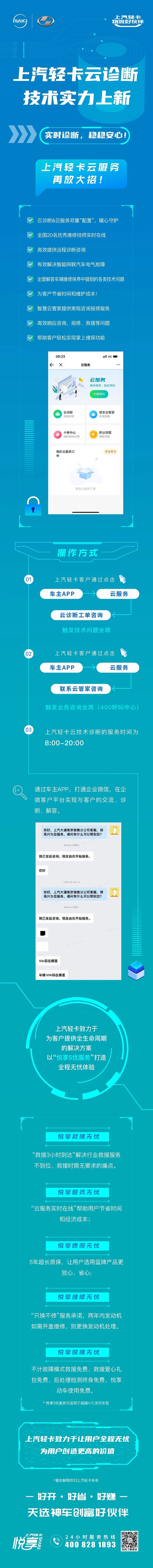 上汽輕卡云診斷,技術實力上新。上汽輕卡云云服務再放大招!