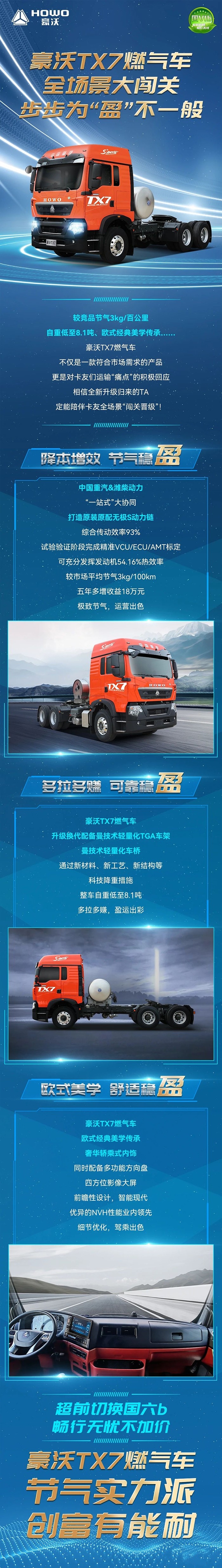 豪沃TX7燃氣車全場景大闖關,步步為盈不一般!
